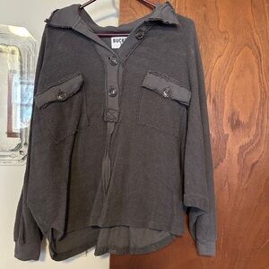 BUCKETLIST Charcoal Long Sleeve Top